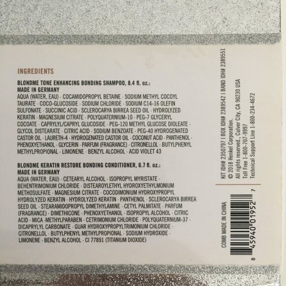 Schwarzkopf Blondme Holiday Set Shampoo & Condition Glitter Comb NEW in Box - Picture 11 of 13